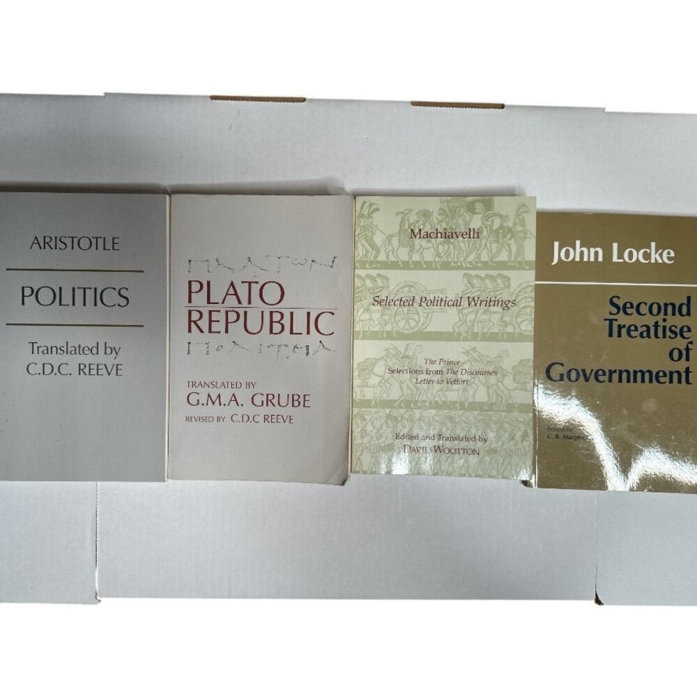 Politics Aristotle Plato Republic Selected Political Writing Machiavelli Set 4